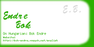 endre bok business card